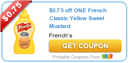 SIX New French’s Mustard Coupons Worth Over $3.00!