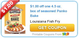 New $1 Coupon for Louisiana Fish Fry Panko Bake!