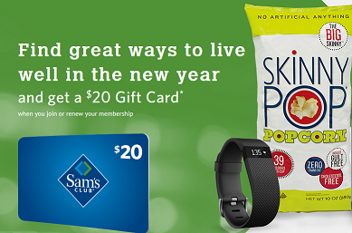$20 Gift Card when you join or renew your Sam’s Club membership!