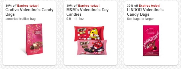 30% Off Valentine’s Day Candy Target Cartwheel Offers! Today ONLY!