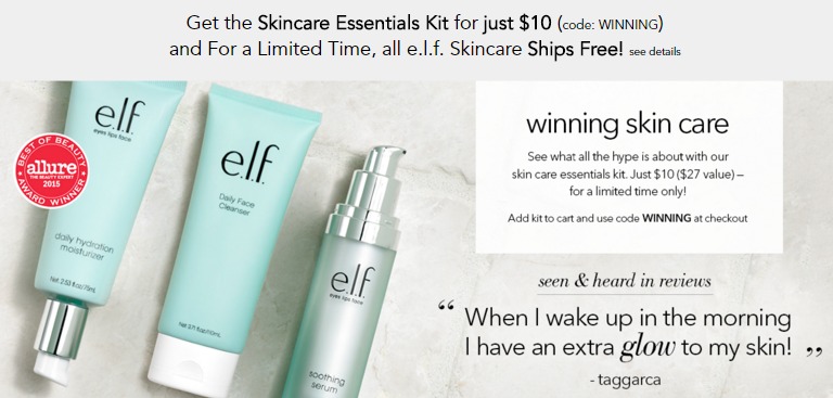 e.l.f. Skincare Essentials Kit Only $10 Shipped + FREE Shipping on Skincare!