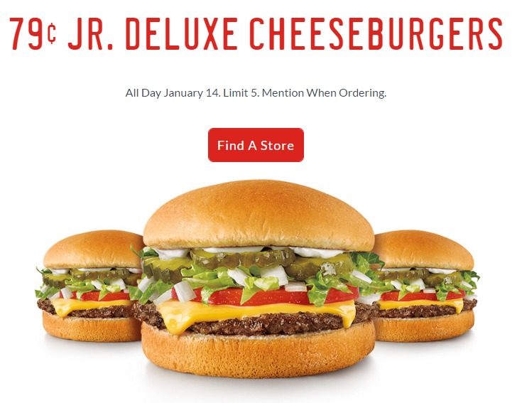 Sonic Jr Deluxe Cheeseburgers Only 79¢ Today!