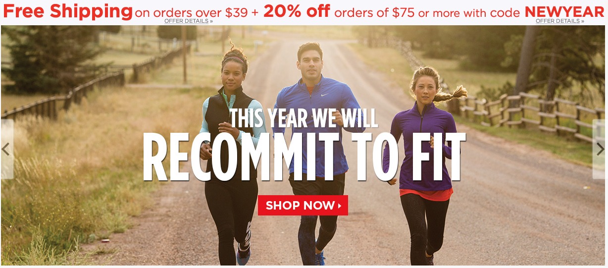 The Sports Authority: 20% off $75 + Free Ship on $39!