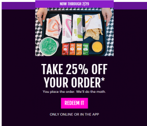 Taco Bell: 25% Off Your Order!