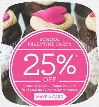 25% off Custom School Valentine Cards From Cardstore!