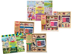 Melissa & Doug Stamps & Stickers Bundle Your Choice – $15.99!