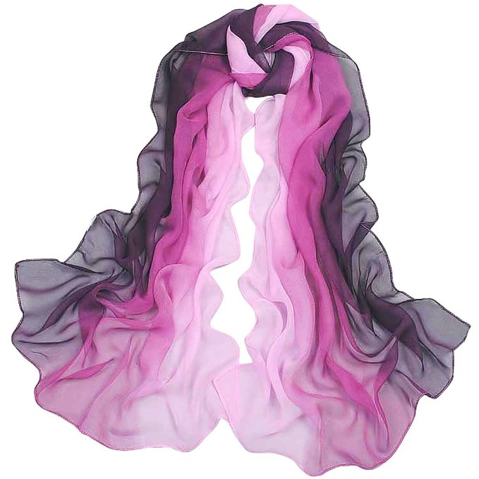BEAUTIFUL and Colorful Striped Chiffon Scarves Only $5.98 Shipped!
