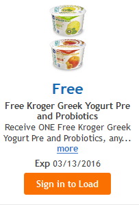 Kroger Friday Freebie: Kroger Greek Yogurt Pre and Probiotics!