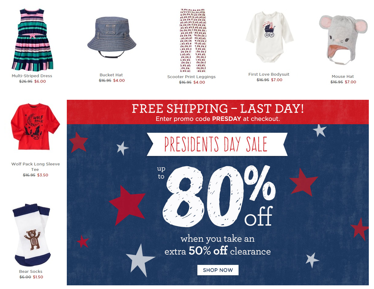 FREE Shipping + EXTRA 50% Off Clearance From Gymboree!