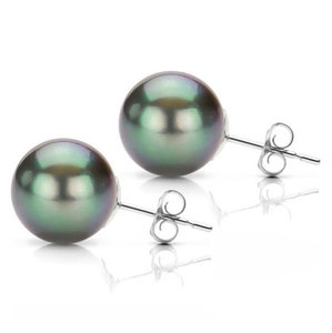18kt White Gold Peacock Pearl Earrings – $5.99! Free shipping!