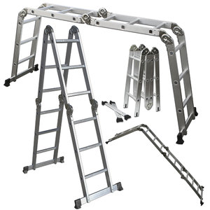 OxGord Heavy Duty Aluminum 12.5 ft Folding Ladder—$69.99 + Free Shipping!