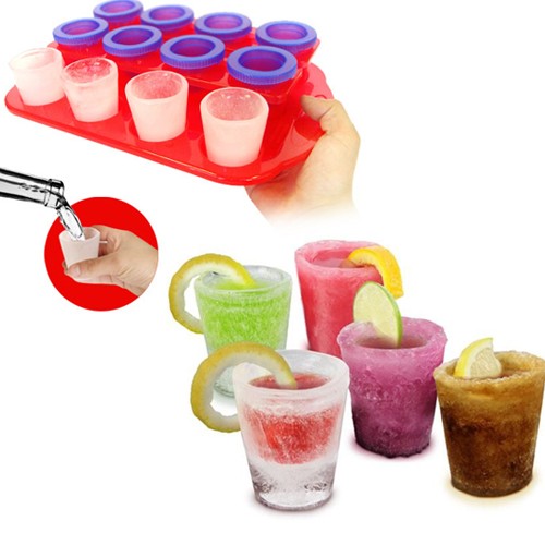 12 Ice Shot Glass Set with Serving Tray Only $6.99 Shipped!