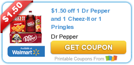 Save $1.50 on Dr. Pepper and Cheez-It or Pringles!