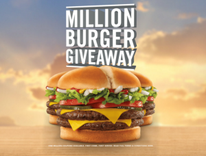 Million Burger Giveaway at Jack in the Box! Get Yours!