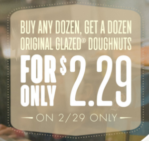 Krispy Kreme: Buy a Dozen Doughuts, Get a Dozen for $2.29 Tomorrow!