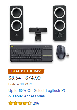 Today Only! Up to 60% Select Logitech Accessories!
