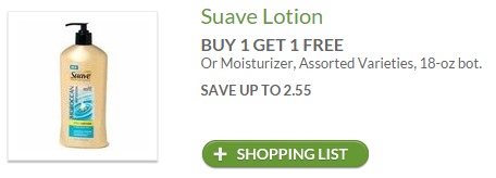 PUBLIX: Suave 18 oz Lotion Only 83¢ After BOGO and Coupon!