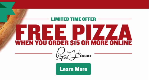 Papa John’s Super Bowl Free Pizza Offer!