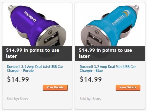 Duracell 3.2 Amp Dual Mini USB Car Charger FREE After SYWR Points!
