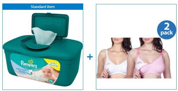 Loving Moments by Leading Lady 2-pack Nursing Bras + Bonus Baby Wipes Only $13!