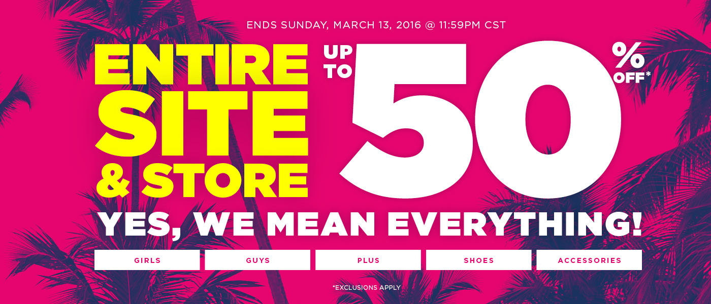 EVERYTHING Up to 50% Off at Rue21 + Double RueBucks!