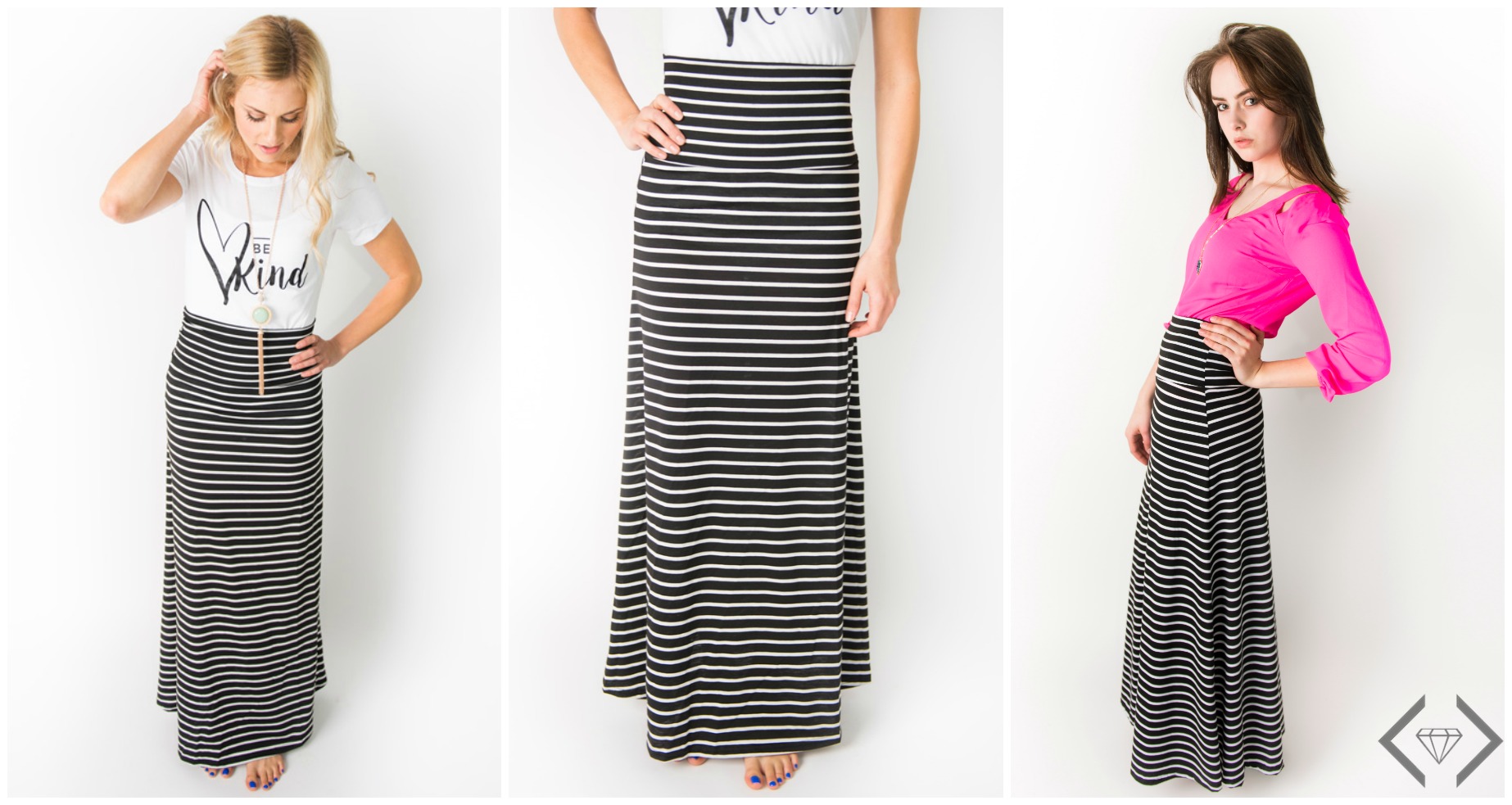 Striped Maxi Skirt Only $12.95 + FREE Shipping!