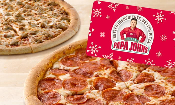 Two Free Large One-Topping Pizzas with Purchase of $25 Voucher at Papa John’s! $15 for New Customers!