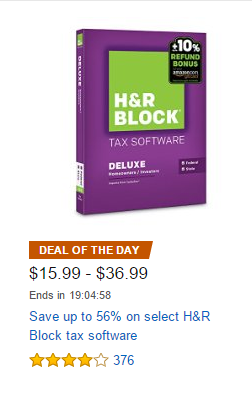 Today Only! H&R Block Tax Software Starting at $15.99!