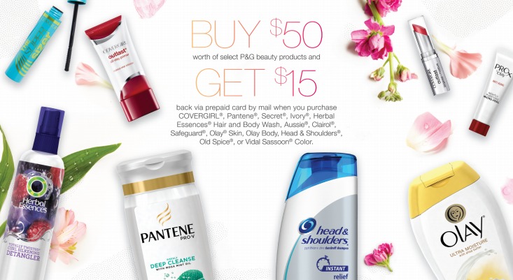 *HOT* $15 P&G Rebate! (Covergirl, Pantene, Olay, Old Spice, and More!)