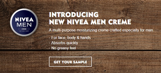 FREE Nivea Men Creme Sample!