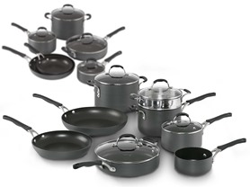 Calphalon Hard-Anodized Cookware Set – 2 Styles – $109.99–$139.99!