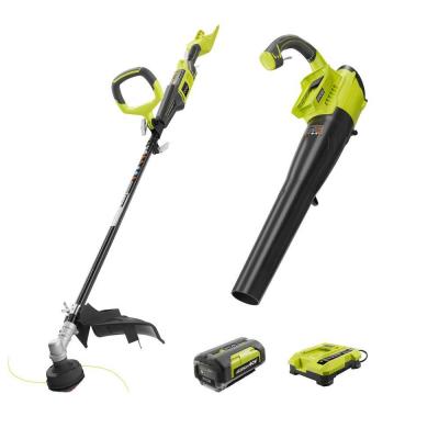 Ryobi 40-Volt Lithium-Ion Cordless String Trimmer and Jet Fan Blower Combo Kit—$199