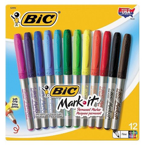 BIC Mark-it Permanent Markers, 12 ct—$3.99!