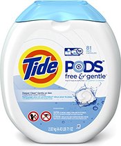 It’s Back!! Tide PODS Free and Gentle Laundry Detergent Pacs 81-load Tub $12.82!