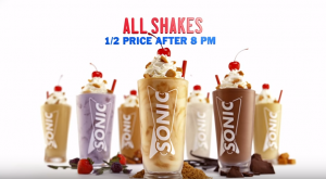 Half Priced Shakes at Sonic!