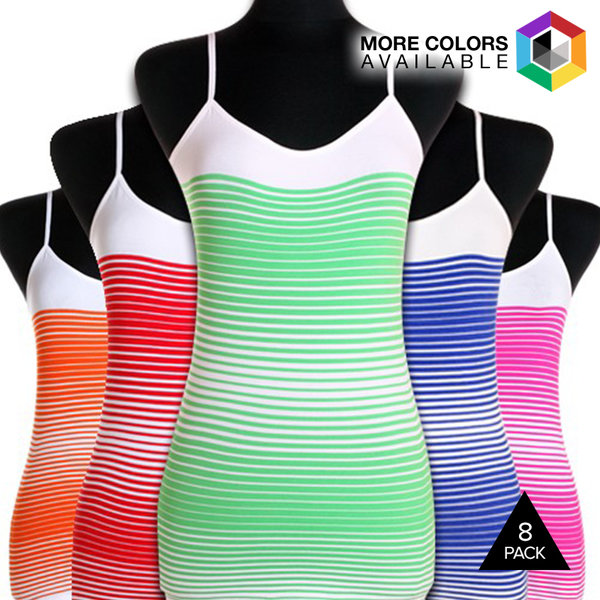 8 Pack of Seamless Striped Tank Tops Only $26.99 Shipped!