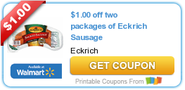 WALMART: Eckrich Smoked Sausage Only $2 After New Coupon!