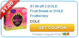 New $1/2 Dole Fruitocracy or Fruit Bowl Coupon
