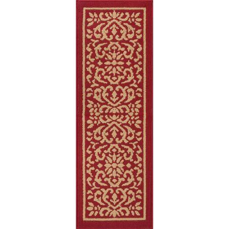 Mainstays Augusta Rug, Red, 1’7.5″ x 5′ — $5.20!