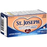 WALMART: St. Joseph Low Dose Aspirin, 120 ct Only $2.37
