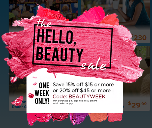 20% Off Beauty Deals of $45 or More!