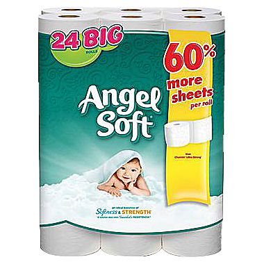 Angel Soft Bath Tissue, 24 pk Only $5.69! (24¢ per roll)