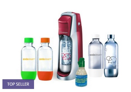 SodaStream Fountain Jet Soda Maker Set with Four 1L Bottles and 30L CO2 Carbonator—$59.99!