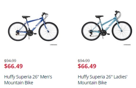 Huffy 26″ Superia Mountain Bikes—$66.49! (Reg $95)