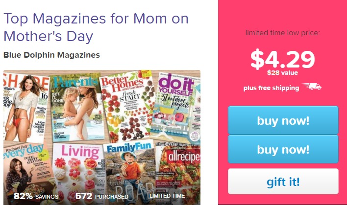 Magazines for Mother’s Day as Low as $4.29/yr!