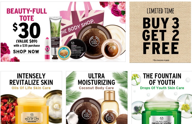 Buy 3, Get 2 FREE + FREE Shipping at The Body Shop!