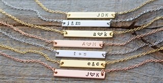Personalized Hand Stamped Bar Necklaces – Just $9.99!