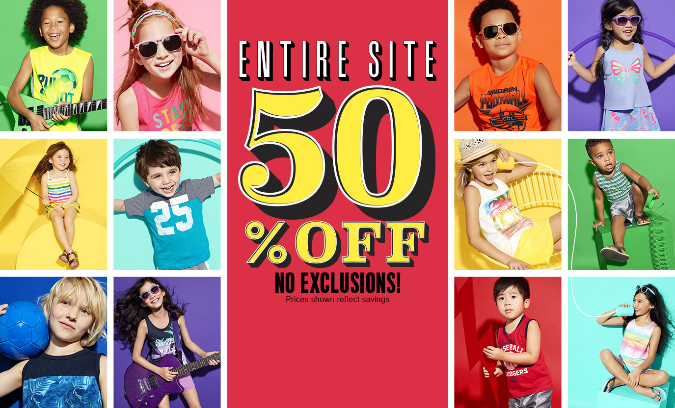 50% off The Children’s Place, NO Exclusions + FREE Shipping!