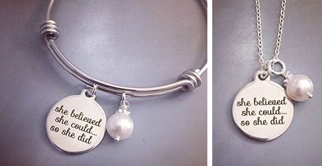 She Believed She Could – Necklace or Bangle – Just $9.99!