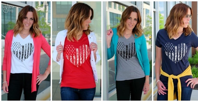 CUTE Patriotic Heart Graphic Tee – $14.99! CUTE Patriotic Heart Graphic Tee – $14.99!